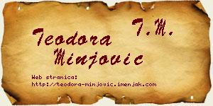 Teodora Minjović vizit kartica